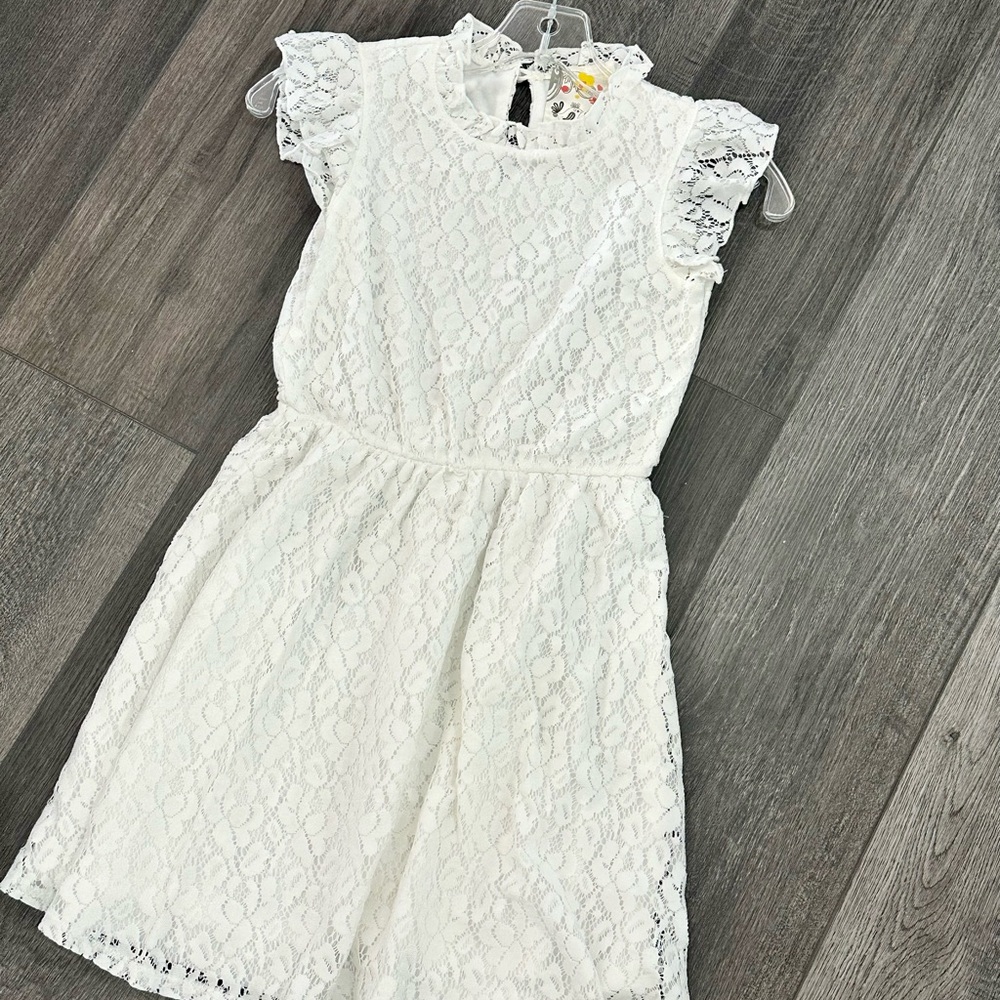 White Lace Kids Dress